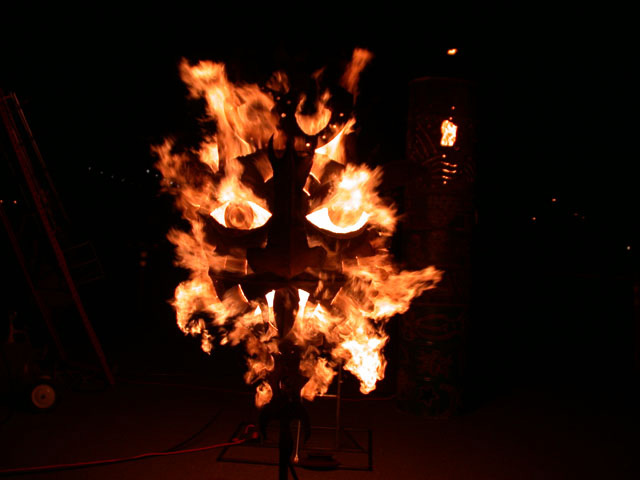 Fire Face at the Crucible Fire Arts Festival